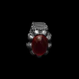 Skull Ruby Ring in 925 sterling silver view 7