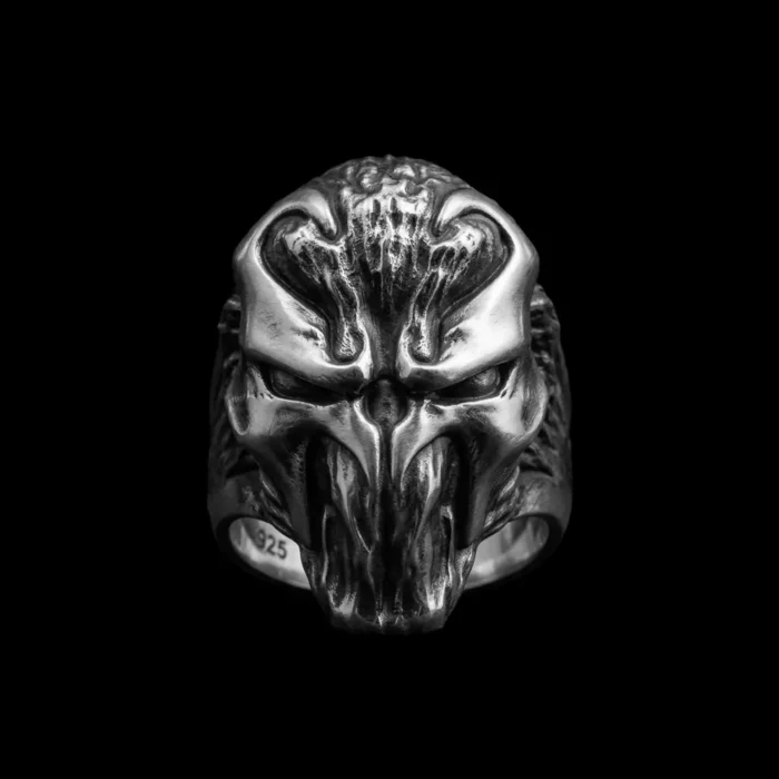 Spawn Ring in 925 sterling silver front view