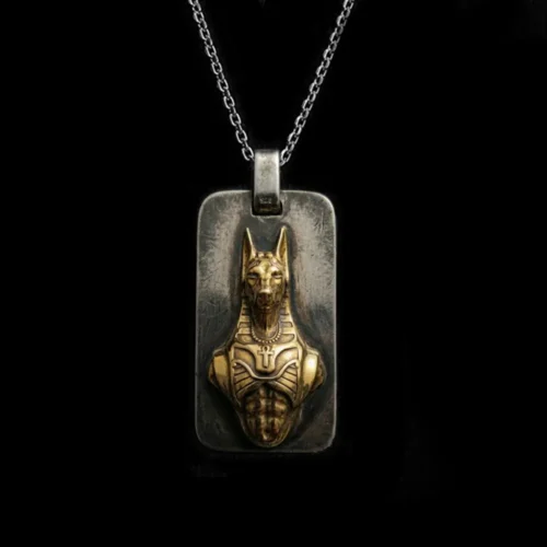 Anubis Pendant in 925 sterling silver front view