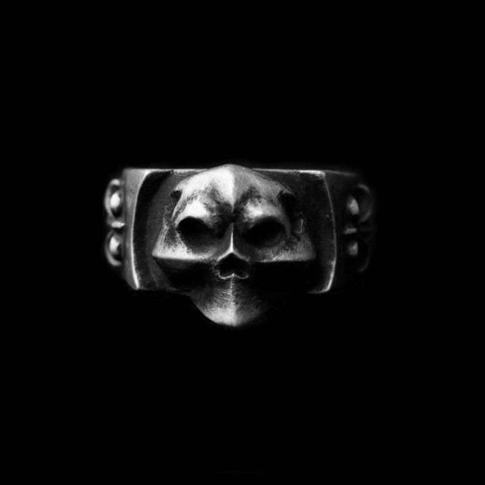 Clown Skull Ring - Heavy 925 Silver Gothic Circus Artifact