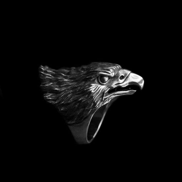 Eagle Ring by MENSSKULL as 925 silver ring for men