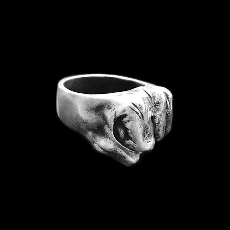 Fist rings 925 Sterling silver Fist ring symbolizes power