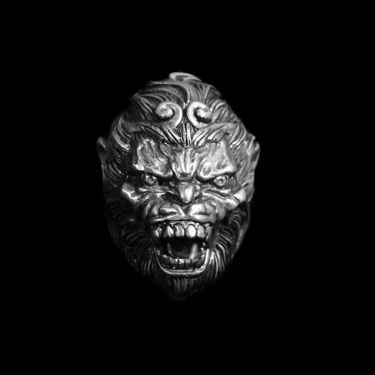 Roar Monkey King Ring 925 Silver Monkey ring