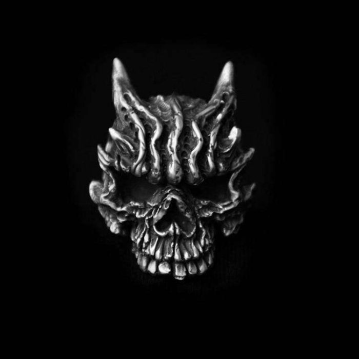 emperor skull ring as a men's statement ring with emperor skull design