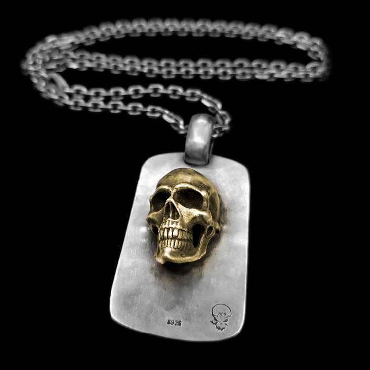 Domineering Skull Pendant by MENSSKULL as 925 silver pendant necklace for men