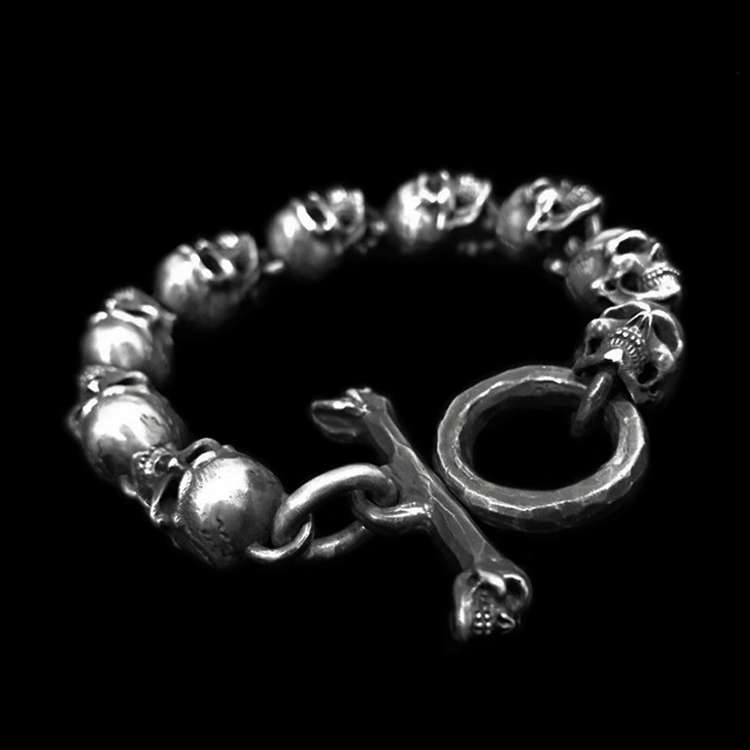 Skull Bracelet in 925 sterling silver view 2