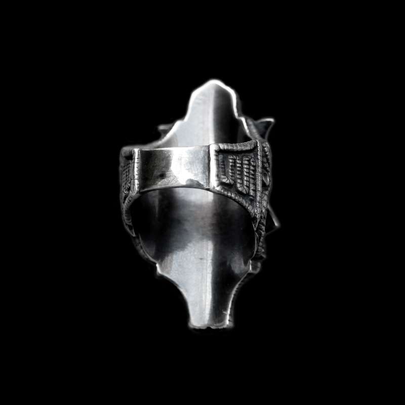 Skull mask Warrior Ring 18K Gold skull mask 925 Silver Ghost Warrior rings SSJ277