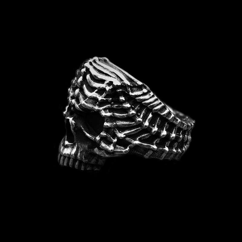 Vertebra skull ring 925 Silver Skull ring SSJ78