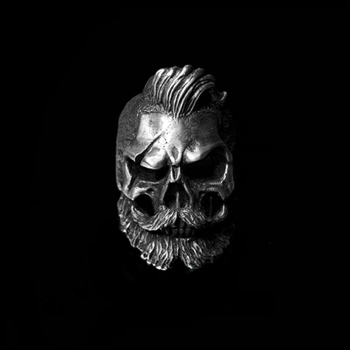 Scarface Skull Ring - 925 Silver Handmade Men's Gift